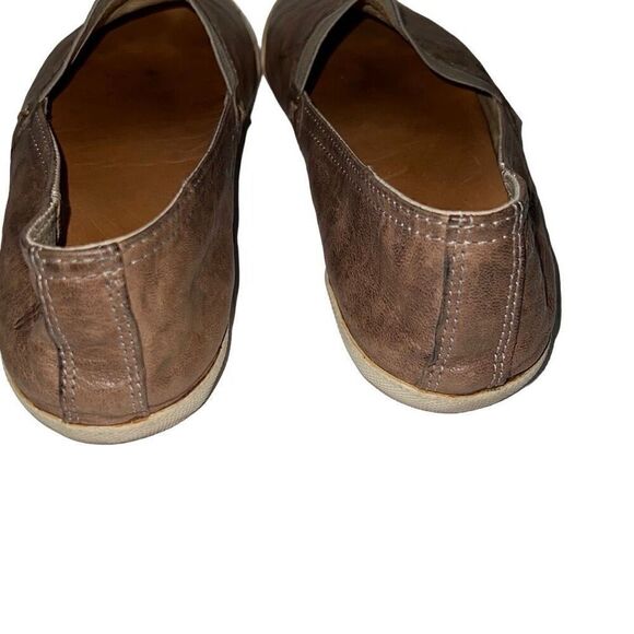 Frye Melanie Distressed Leather Loafers Light Brown Slip On Womens Sz 7.5 READ - Picture 7 of 11